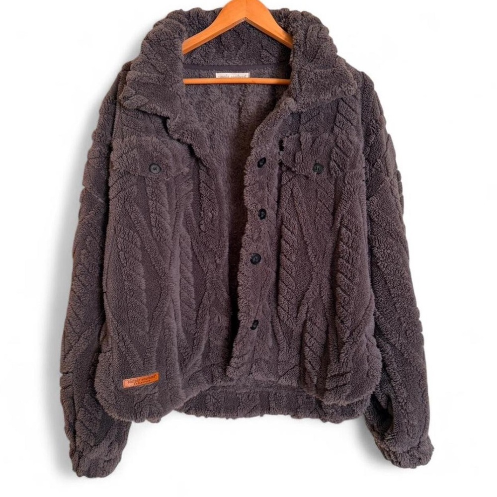Simply Southern Jess Soft Sherpa Button Up
Jacket Shacket Size XL Women's